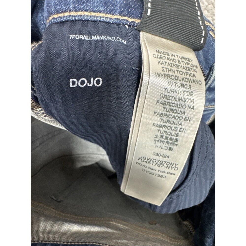 7 For All Mankind Dojo Jeans Womens 28 Blue Flare Leg Stretch Denim 7U451767 NWT - Picture 10 of 11